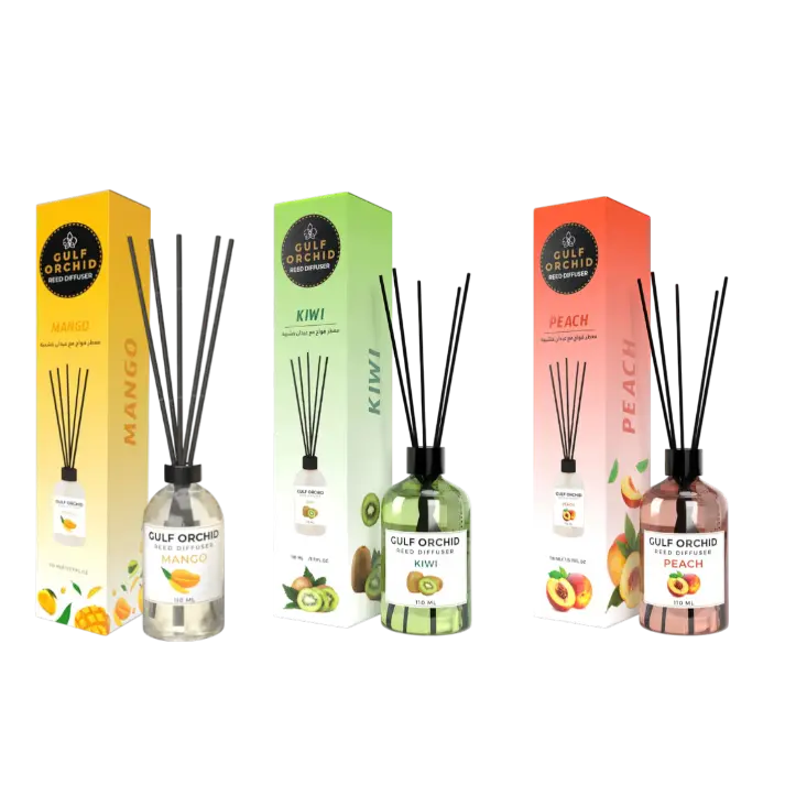 (3pc Bundle Pack) Mango + Kiwi + Peach Gulf Orchid Reed Diffuser, 110ml