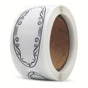 500-Count Self-Adhesive Oval Labeling Stickers, Easy-To-Write Note Pads for Office, Home, and Party Organization