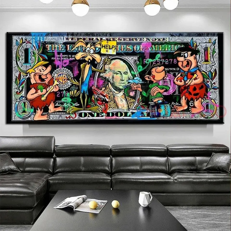 Motivational Money Graffiti Abstract Art One Dollar Mosaic Poster Motivational Money Graffiti Abstract Art One Dollar Mosaic Poster