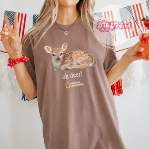 Comfort Colors Oh Deer Shirt, Funny Deer Graphic Tee, Nature Animal Lover Shirt, Cute Fawn Wildlife Tee, Camping Forest Shirt