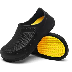 Chef Shoes, Nonslip Waterproof Work Shoes, Mens Clogs, Comfortable Nursing Shoes For Men, Gardener, Kitchen, Office, Seaside-Zapatos de Cocina para Hombres