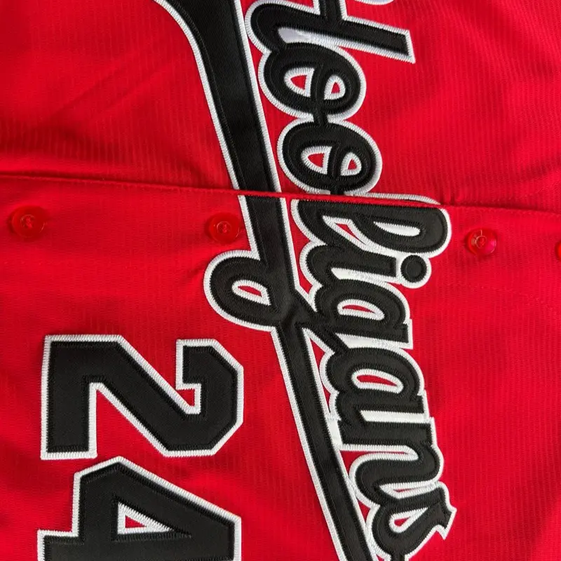 Men's Hooligans 24K Fan Jersey White Red Embroidery Festival