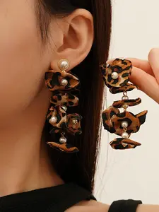 Fashion Leopard Pattern Dangle Earrings, Fashion Jewelry for Party, Daily Clothing Decor, Trendy All-match & Exquisite Jewelry for Birthday Gift