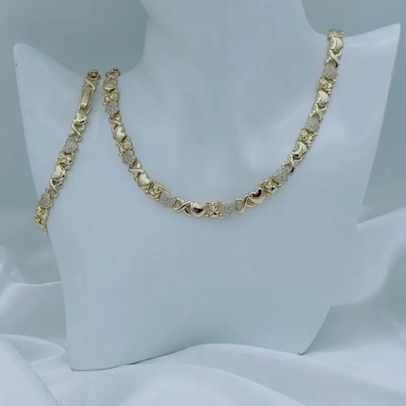 Rodriguezjewelry # 3976 Necklace (19 inch ) and Bracelet (7.5 inch )
