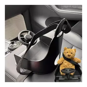 Doll Car Seat for 17-40cm Dolls with Buckle Straps with Adjustable for Car Center Console,Cute and Functional Car Ornament for Blind Box Doll Fans, Collectors