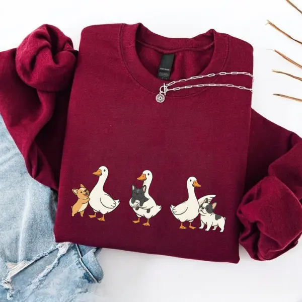 French Bulldog T-Shirt, Sweatshirt & Hoodie – Silly Goose Tee Dogs and Goose Funny Dog Lover Gift Fur Mama Frenchie Dog Mom Gifts