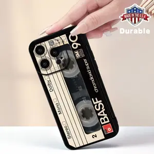Creative Retro Cassette Pattern Phone Case with a Comfortable Matte Feel, a New Hot-Selling Phone Cover Suitable for Iphone 16/15/14/13/12/11/X/XR/XS Mini Plus Pro Max Series, Providing Full Protection Protector Protective Cellphone Smartphone Casing