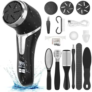 Electric Callus Remover for Feet with Vacuum, Professional Pedicure Tools Kit, Rechargeable Waterproof Foot File for Foot Care Deadskin Remover with 3Heads&2Speed,LCD Display