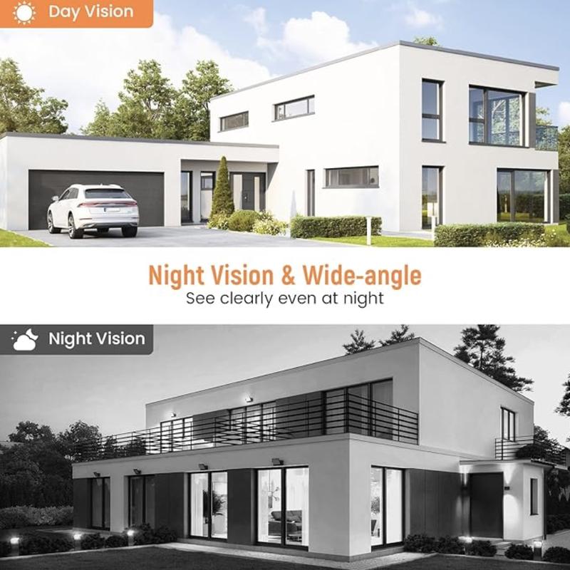 Wireless Video Doorbell Camera, Smart Security Doorbell Camera, 1080P, AI Human Detection , Night Vision, Instant Alert, Two Way Audio, 2.4G WiFi Only, Simple Installation and Rechargeable Battery, Cloud Storage, WiFi Camera