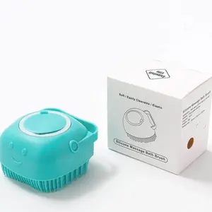 PetGroomer Free Sample 2 in 1 Bathroom Puppy Big Dog Cat Bath Massage Brush Soft Safety Silicone Pet Grooming Accessories for Dogs Shower