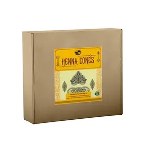 Premium Henna Cones with Lemon Sugar for Fresh Henna Tattoo and Hair Design Ready-to-use Multipurpose Plant-Based Powder