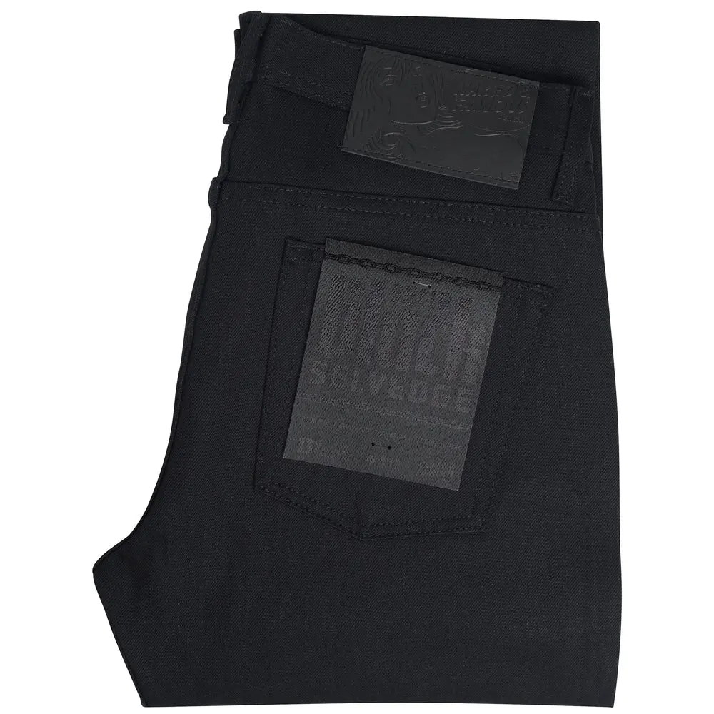 Naked and Famous - Weird Guy Solid Black Selvedge
