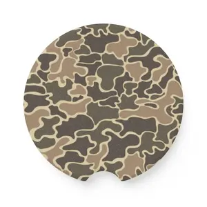 Old School Marsh Camo Soapstone Car Coaster / Old School / Camo Car Accessories / Gifts / Vehicle / Truck Car Décor