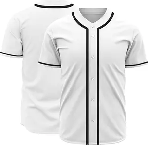 Classic Blank Baseball Jersey – Unisex Button-Up Sports Shirt