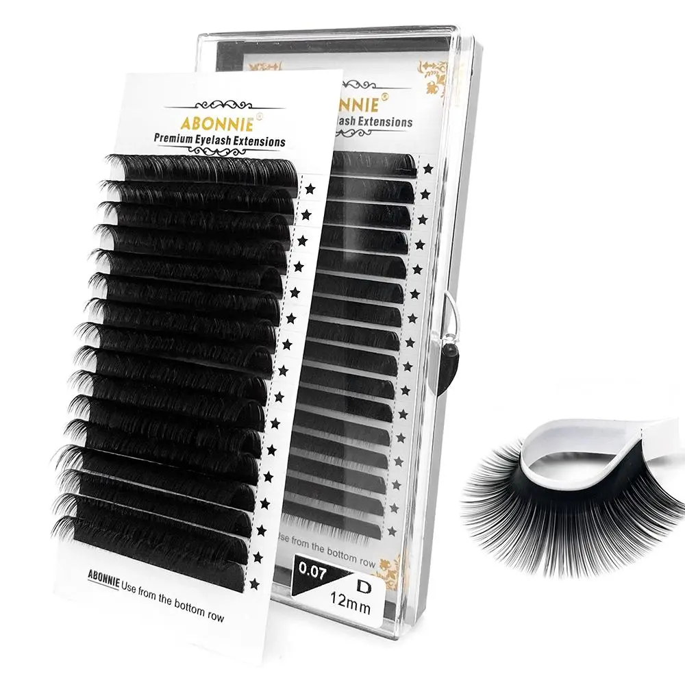 Abonnie Classic Eyelashes Extension Fluffy Individual Lashes Extensions Supplies Dark Black Cilia All Size False Eyelash 2026 New