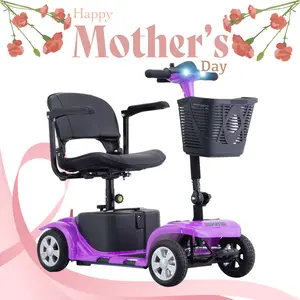 SKRT-Mobility Scooter Lightweight Portable Airline-Friendly Quick Setup in 15 Minutes Long-Lasting Battery 4.5 mph Top Speed 10 Miles Range Puncture-Proof Tires LED Lighting With USB Charger