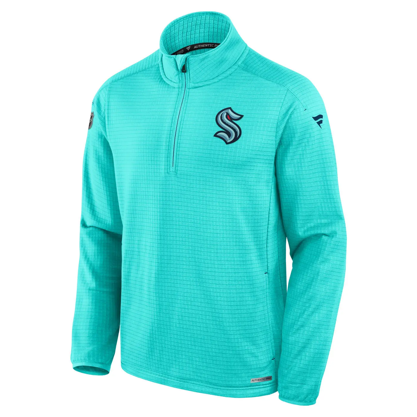 Seattle Kraken AP Rink LW Quarter Zip Ice Blue
