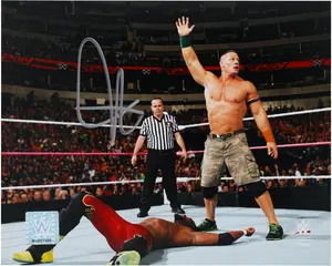 John Cena WWE Autographed 8" x 10" Five Knuckle Shuffle Photograph - Fanatics Authentic Certified