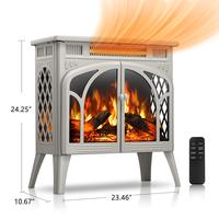 4 types of flames （Beige）-double door