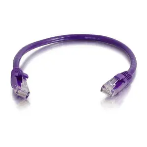 C2G 958 0.5ft (0.15m) Cat6 Snagless Unshielded UTP Ethernet Network Patch Cable - Purple