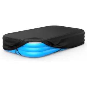 Rectangular Pool Cover for Inflatable Pool, Fits Blow Up Pool Size 90" L x 60" W, Built-in Elastic Band and Extra Buckle to Prevent Slipping, Rectangle Above Ground Swimming Pool Cover