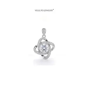 Platinum-plated Moissanite Necklace, 2.0 Carat Total Weight – Double Refractive Properties, Modern Fashion, Sparkles Like a Diamond