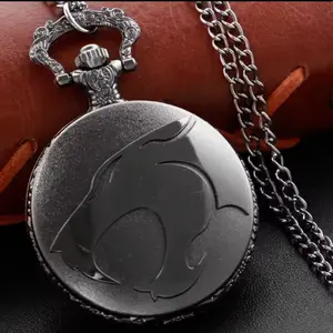 ThunderCats Pocket Watch Design Thunder Cats Cartoon Necklace Chain Link Metal Pocket Quartz Cosplay Steampunk Retro Vintage Classic