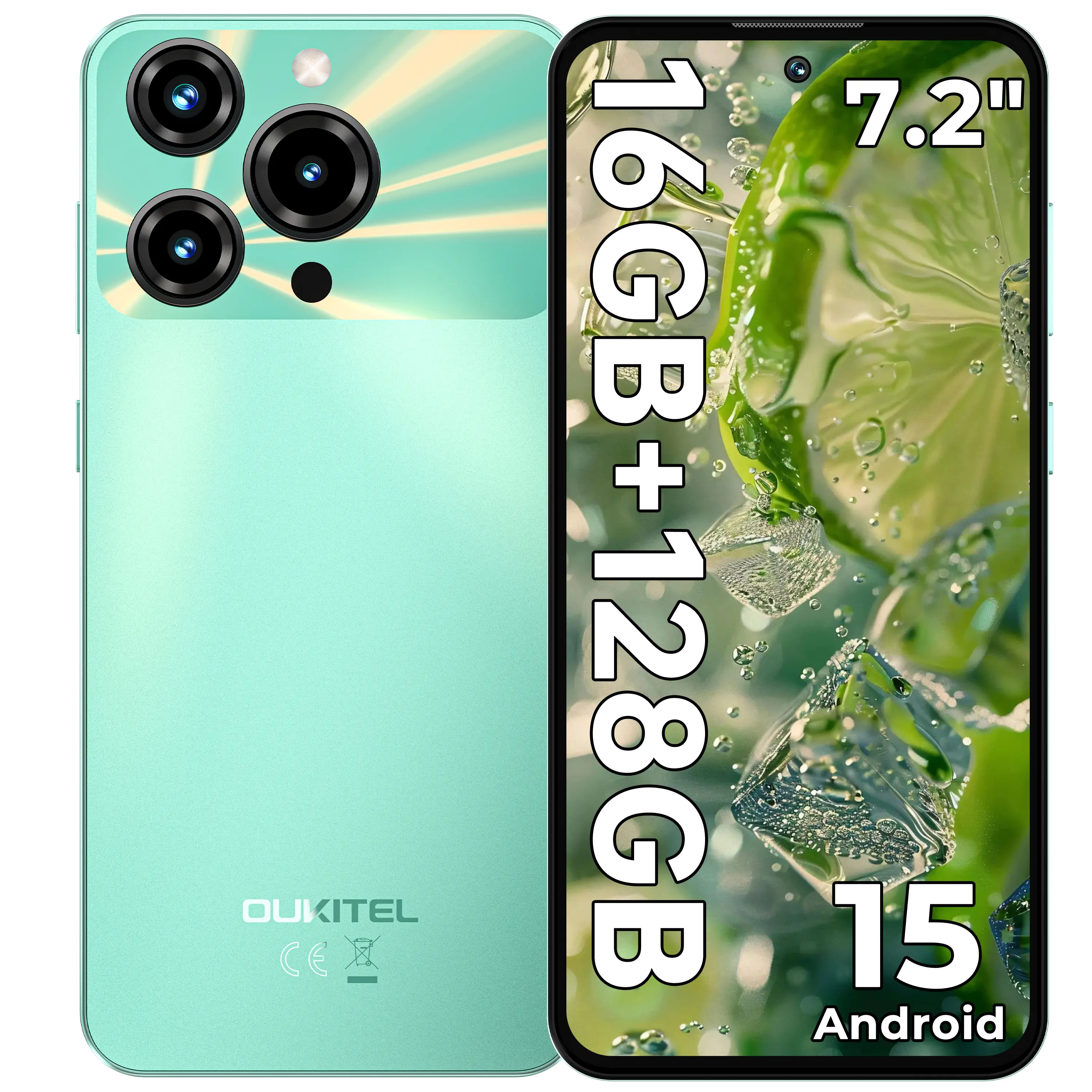 OUKITEL C69 Unlocked Cell Phone, 7.2''120Hz Display, 16GB(4+12)+