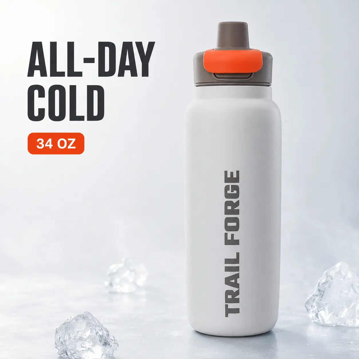 34 oz Insulated Vacuum Flask Water Bottle with Straw Lid, Push-Button Flip Cover & Carry Handle, 24-Hour Cold Reusable Sports Drinkware for Gym, Hiking & Everyday Hydration Mug Bottled Tumbler Portable