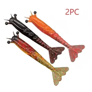 2pc Realistic Shrimp Lure Soft Fishing Bait, High-Quality Simulation Design, Ideal for Anglers Seeking Effective Catching Tools