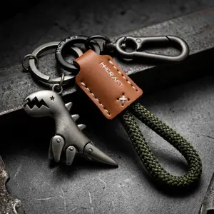 Car Keychain Leather Braided Metal Woven Rope Pendant Vibe Car Pendant Motorcycle Handbag Charm For Car Interior Accessories Stylish Keychain