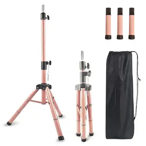 Wig Tripod Stand with 45 inch Adjustable Mannequin , Heavy Duty Wig Holder for  Hairdressing