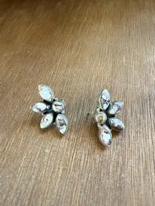 FIVE STONE HALF CLUSTER EARRINGS