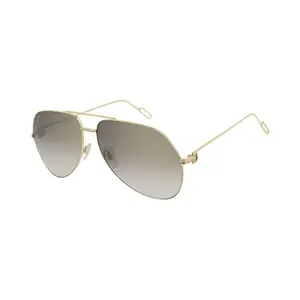 Cartier Special Edition S Sunglasses Luxe Aviator Style Gold Tone Metal Frame Gradient Lenses Unisex Everyday Wear