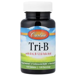 Carlson Tri-B® with B-6, B-12 & Folic Acid, 120 Tablets