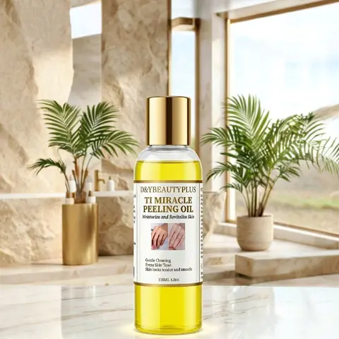 TI MIRACLE PEELING OIL KNUCKLES*EXFOLIATING OIL FOR SKIN, HYDRATING AND MOISTURIZING BODY CARE, BRIGHTENING HAND AND FEET. RINSE WITH WATER AFTER EACH   15-35 MINUTES AND Do NOT USED SCRUB.