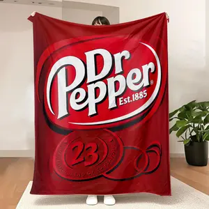 Dr Pepper flannel blanket Multipurpose Soft Office Bedding Blanket PlushThin Quilt Holiday Gift