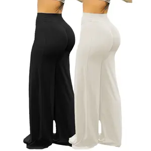 2026  Spring Activewear Essential! 2-Piece Plus-Size Women’s Wide-Leg Yoga Pants Set | Comfortable for Outdoor Yoga, Fitness & Casual Outings | Trendy Athleisure Staple