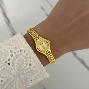 Retro Gold Women Minimalist Watch Bracelet Stainless steel + gift bag