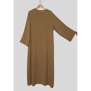 Straight cut abaya- Bronze