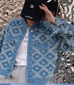 ELEVATED FRAYED DENIM JEAN JACKET