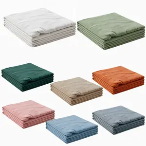Washed Crinkle Polyester Tablecloth, Minimalist, Stain & Water Resistant, Anti-Static, No Ironing, Easy Clean, Quick Dry