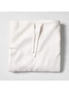 Full/Queen Micro Waffle Bed Blanket White - Casaluna
