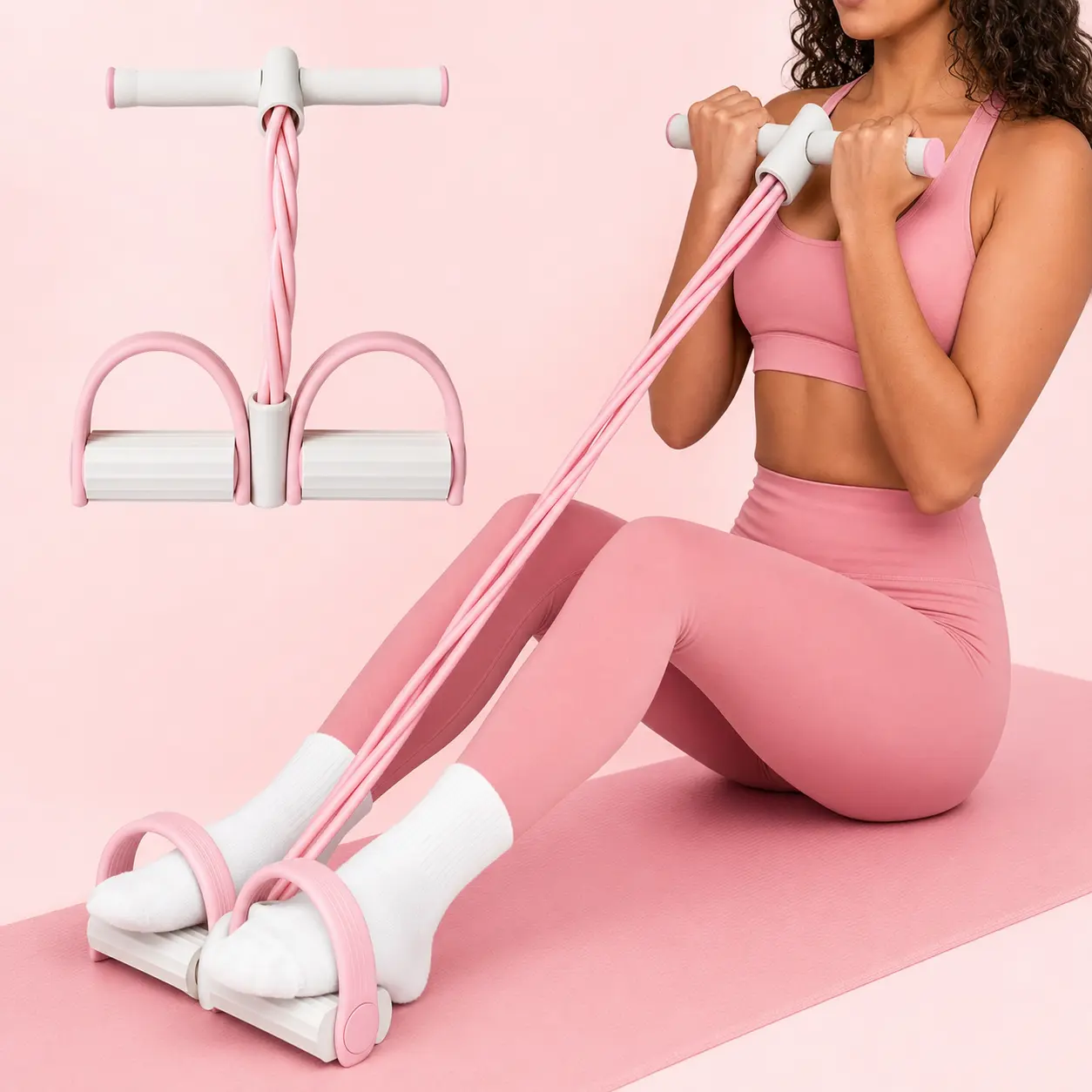 Portable Pedal Resistance Band - Compact Fitness Accessory for Home, Office, and Gym Daily Exercise and Stretching