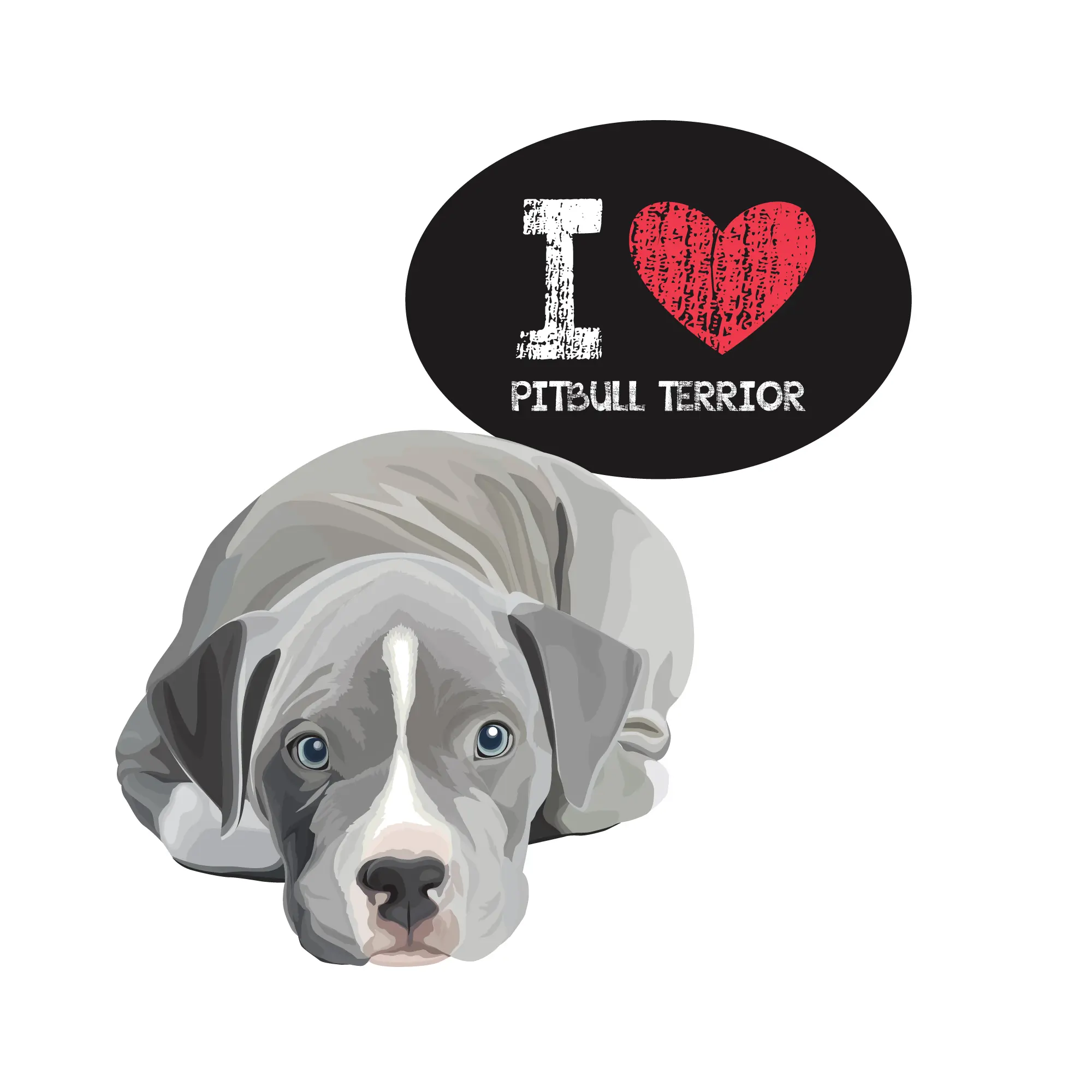 Pitbull Terrier Decal - Pitbull Lover Bumper Sticker - for Tumblers Window Car Truck