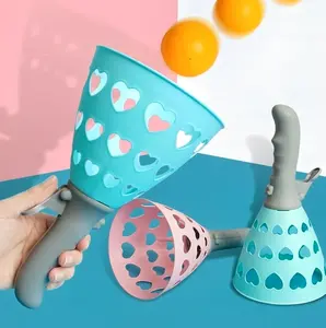 Parent-Child Interaction Catapult for 2-12 Years Old - Double Throw and Catch, Mesh Opening Diameter 13cm, Assorted Color, Free 4 Balls Durable Silent Basketball Hoop Plastic Baseballs Noiseless Balance Board