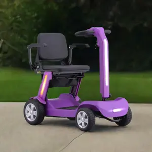 SKRT Foldable Mobility Scooter, Tool-Free Assembly, Airline-Friendly, LED Strip Light, Long Battery Life.