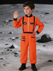 Boys' Performance Set, Astronaut Jumpsuit for School Shows, Street Performances, Halloween, Festivals, Parties
