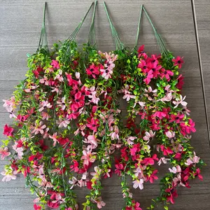 6pcs Artificial Hanging Daisy Plants, Realistic Blooming Daisies, Plastic Bushes for Indoor Outdoor Decor, No Maintenance Needed, Artificial Hanging Flower, Realistic Faux Flowers