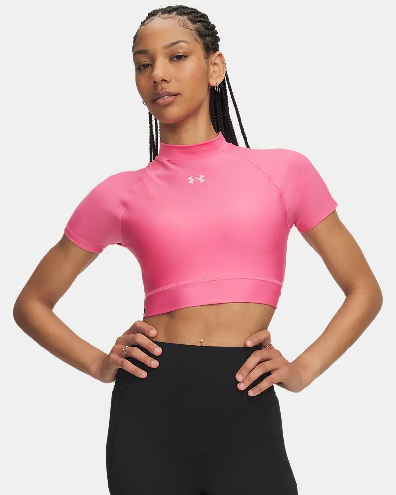 Under Armour HeatGear® Women's Crop Mock Short Sleeve
